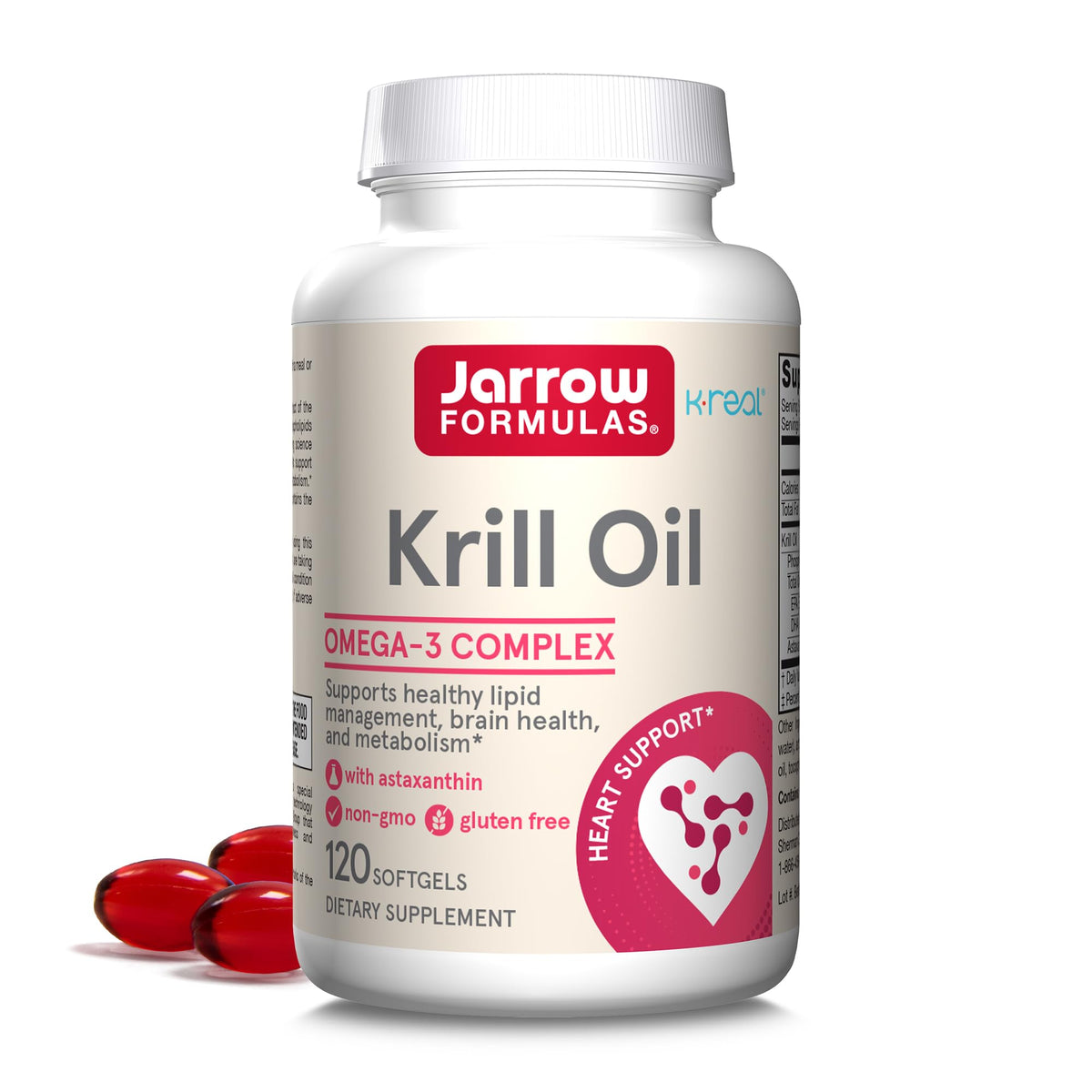 Jarrow Formulas Krill Oil Omega-3 with Astaxanthin - 120 Softgels