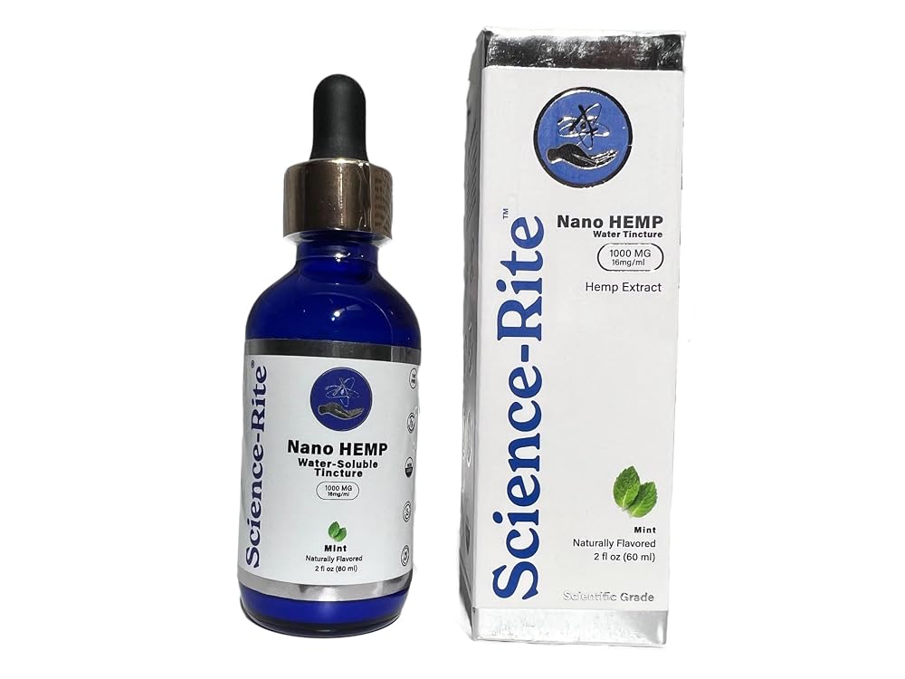 Science-Rite Nano Water-Soluble Hemp Drops Mint - 2 Fl Oz - image 6