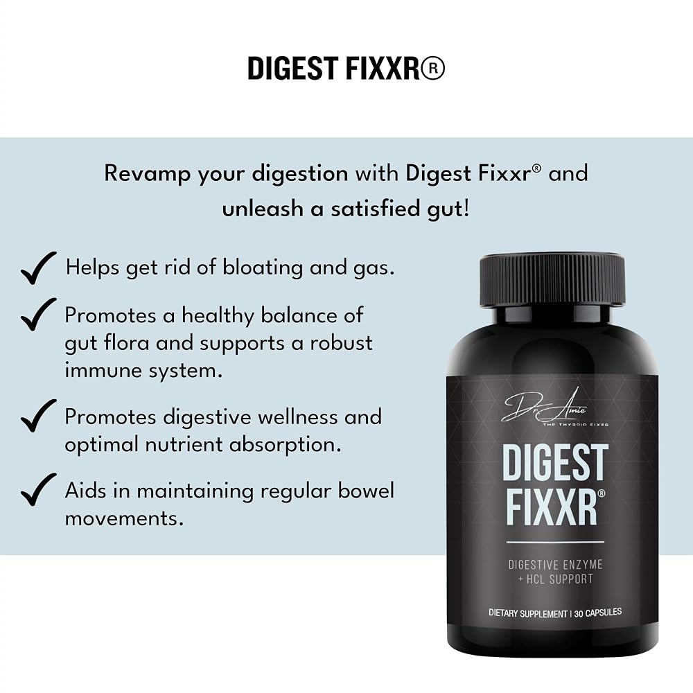 Fixxr Digest by Dr. Amie Digestive Enzyme & HCl - 30 Capsules - image 3