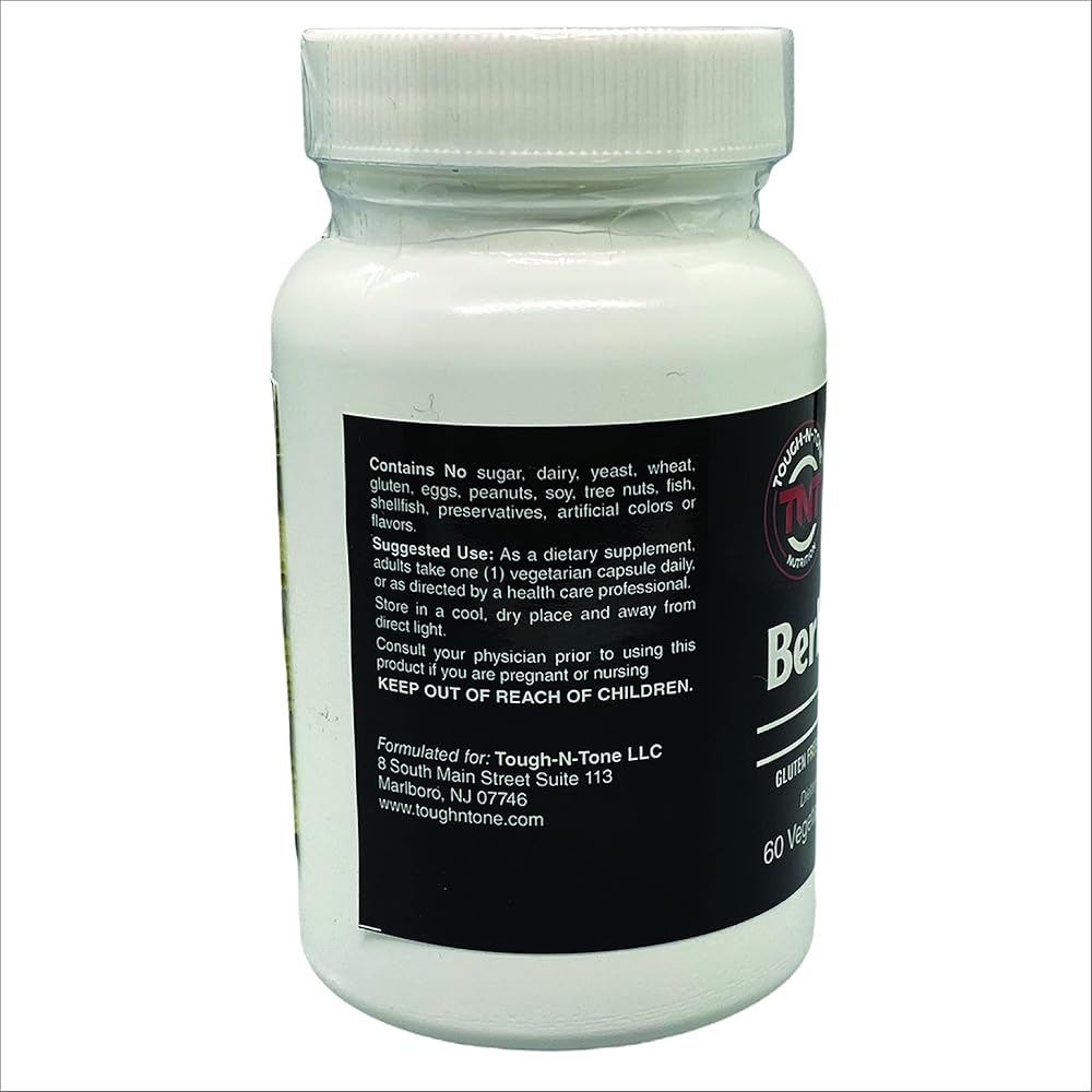 TOUGH-N-TONE Berberine HCL 500mg Capsules - 60 Count - image 3
