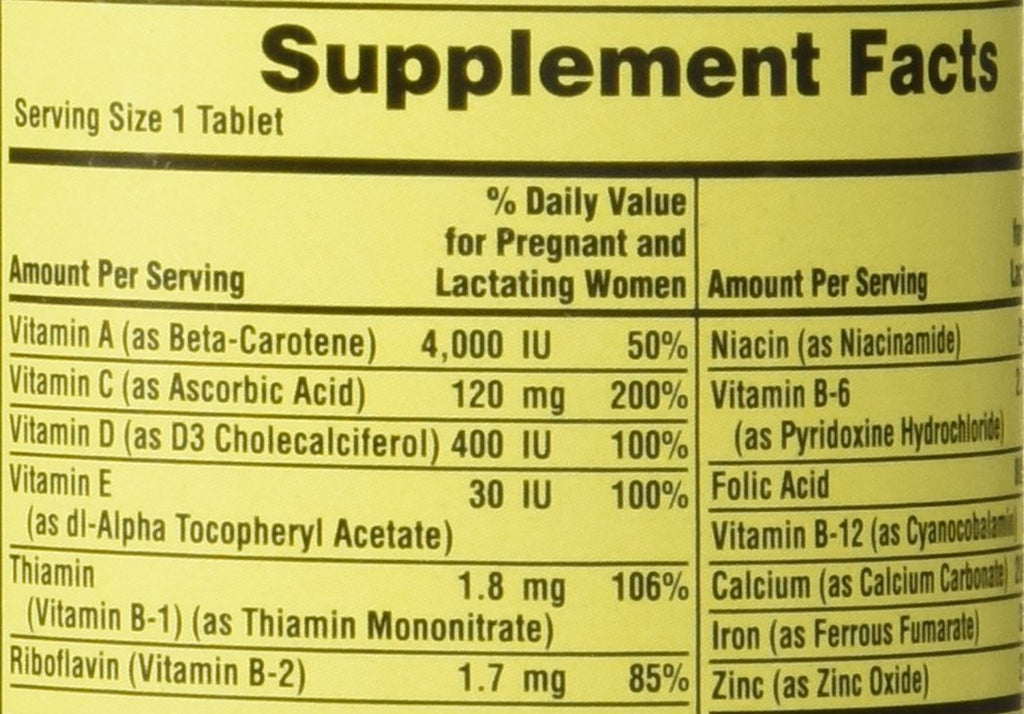 Spring Valley Prenatal Multivitamin Multimineral - 100 Tablets - image 2