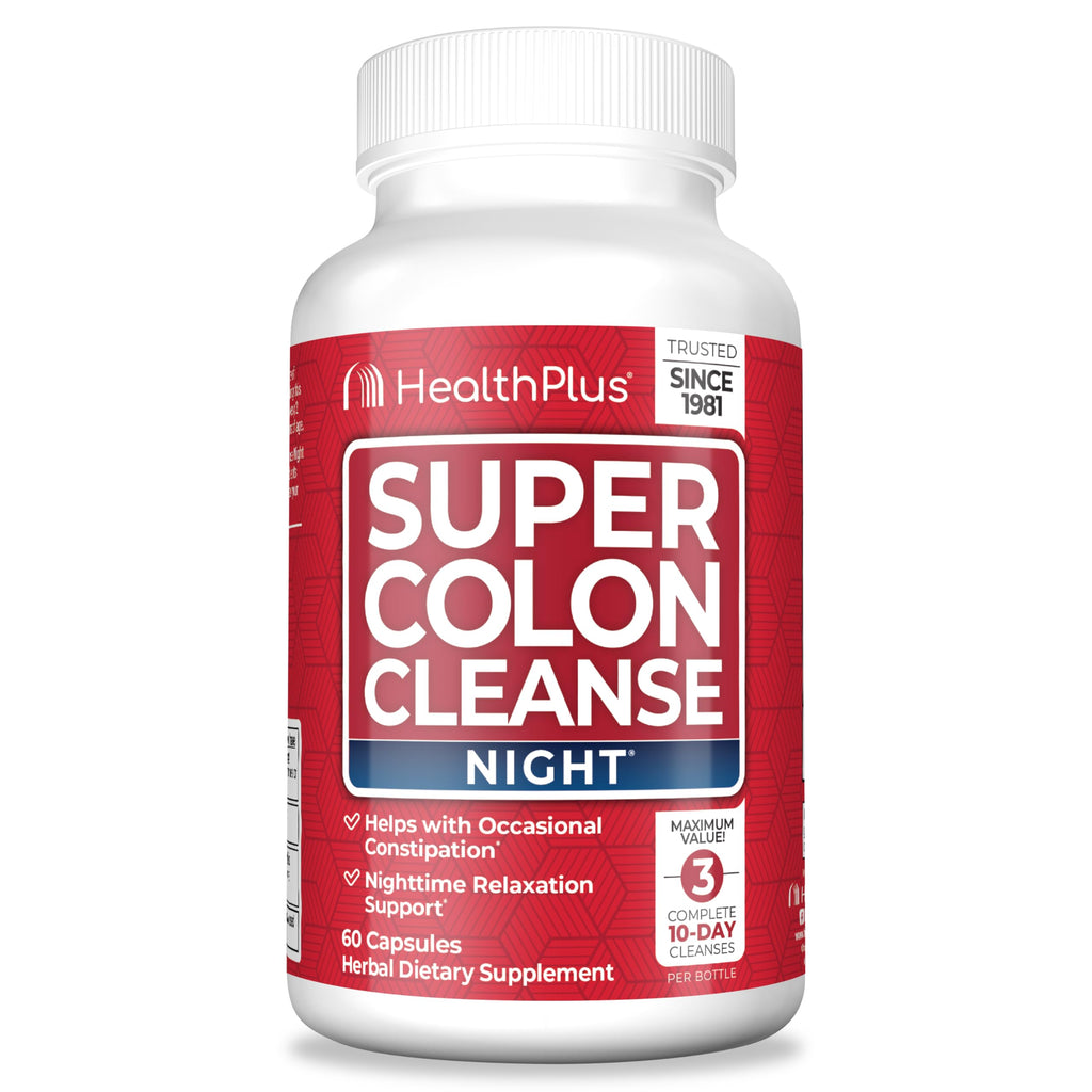 Health Plus Super Colon Cleanse Night Formula Sleep Capsules - 60 Count