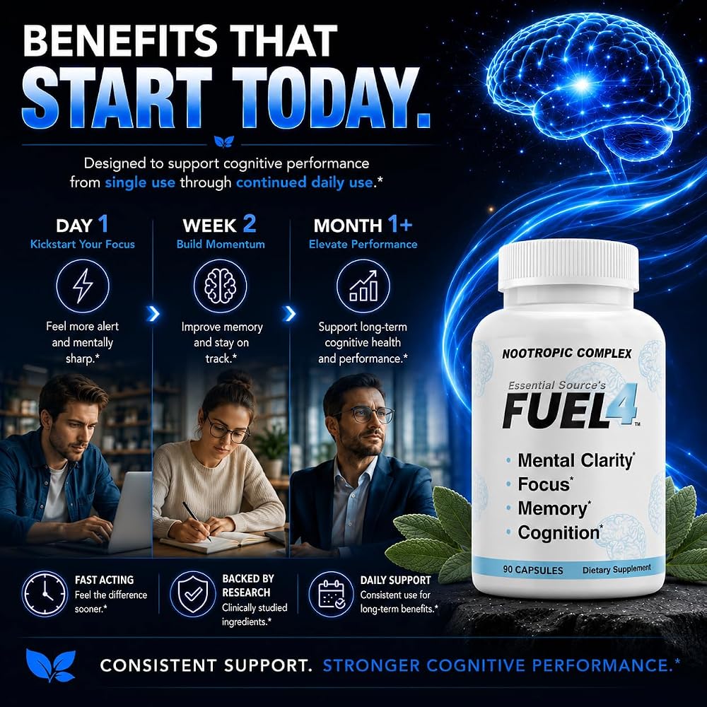 Essential Source Fuel 4 Nootropic Complex Brain Focus - 90 Capsules - image 2