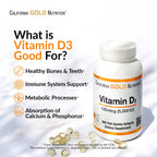 California Gold Nutrition Vitamin D3 5000 IU - 360 Softgels - image 4