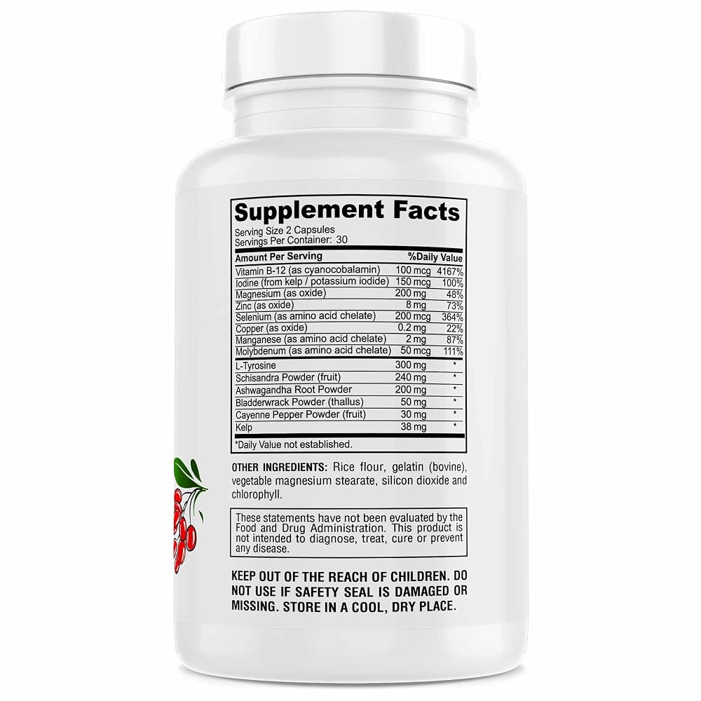 GENIUS HERBALS Thyroid Support with Iodine - 60 Capsules - image 2