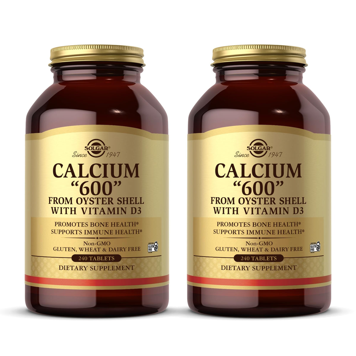 Solgar Calcium 600 with Vitamin D3 - 480 Tablets
