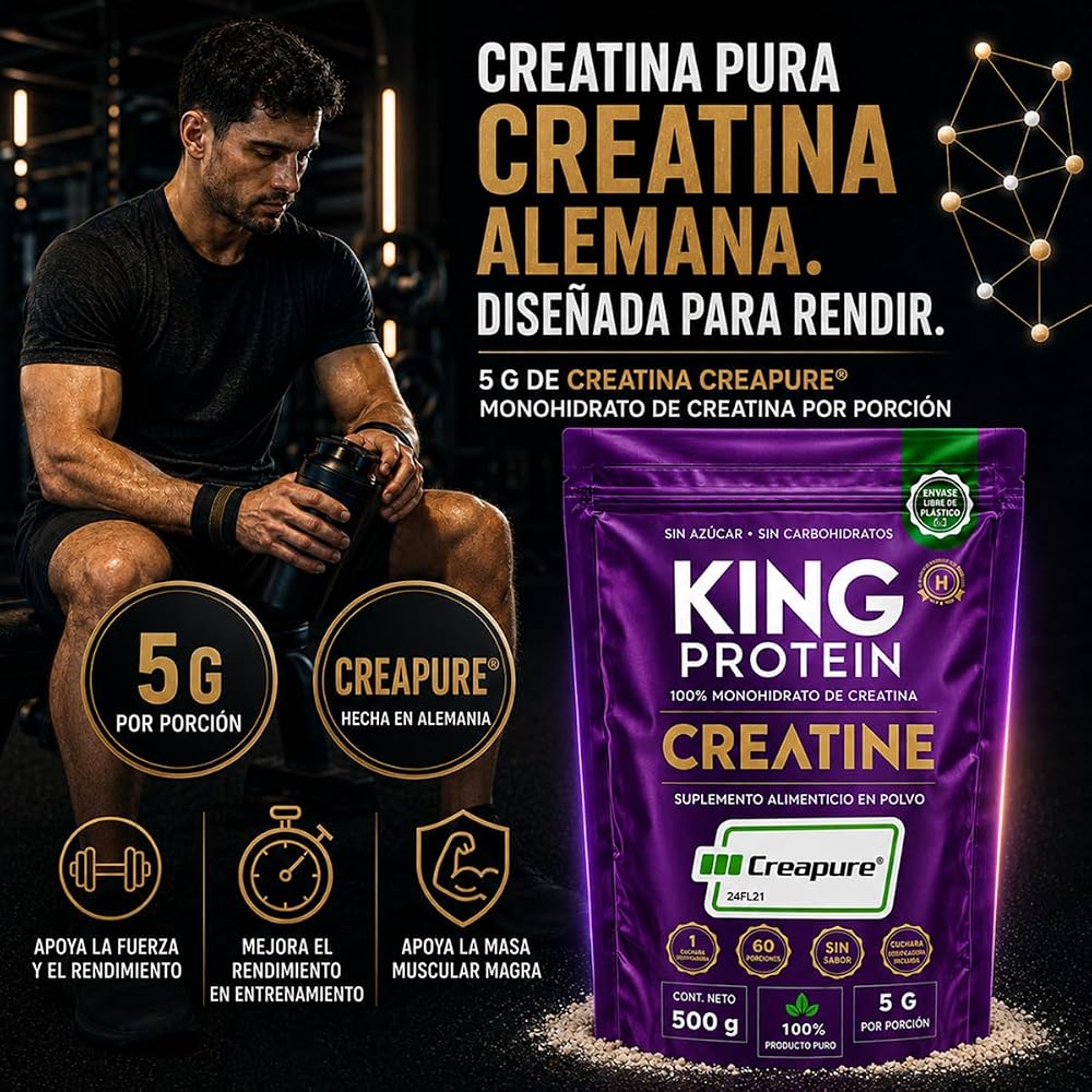 KING Protein Creapure Creatine Monohydrate Powder - 100 Servings - image 4