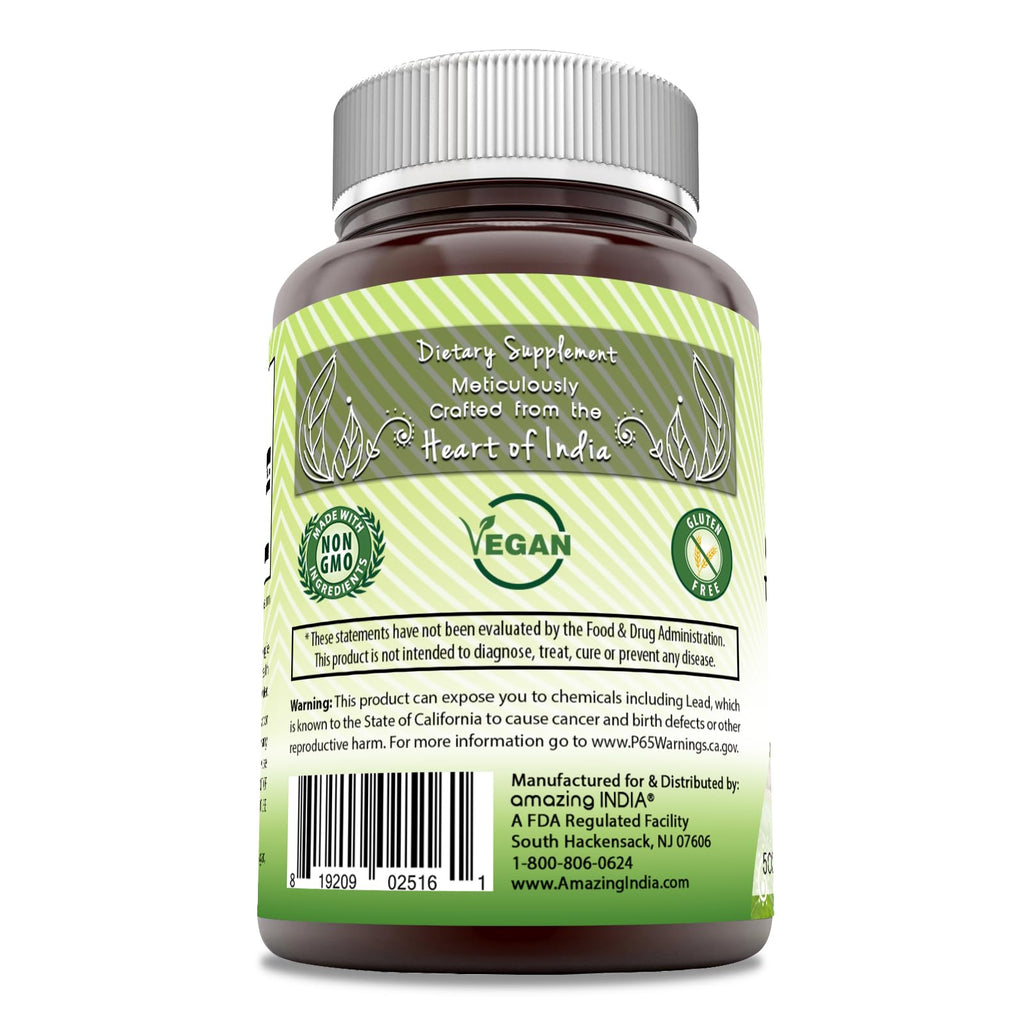 Amazing India Ashwagandha Extract 500 Mg Veggie Capsules Supplement
