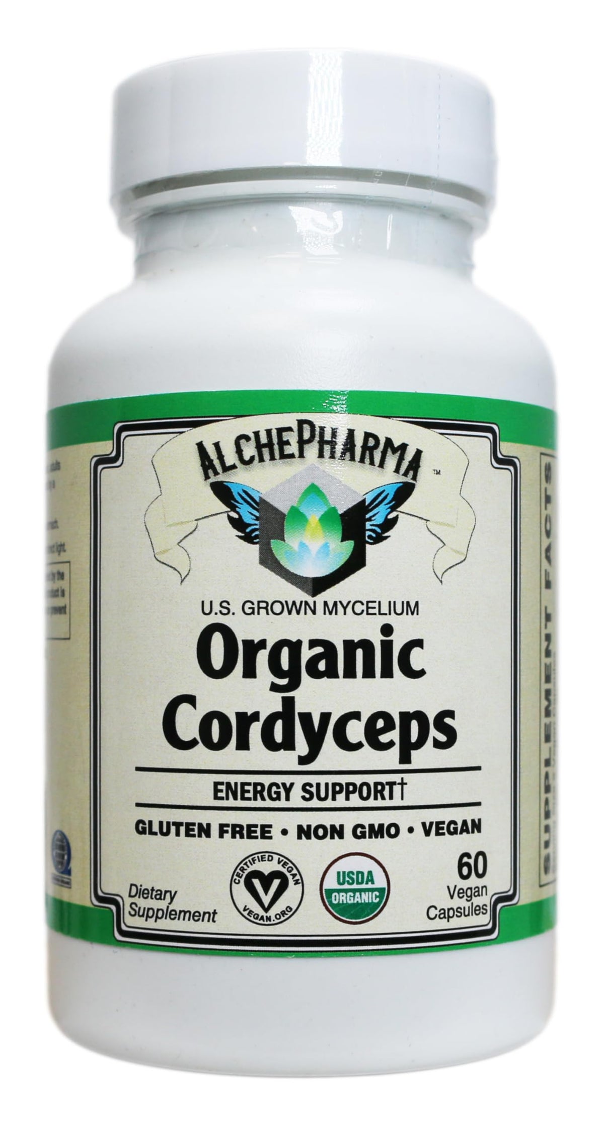 AlchePharma Organic Cordyceps Mushroom Capsules 1000mg - 1 Count - image 3