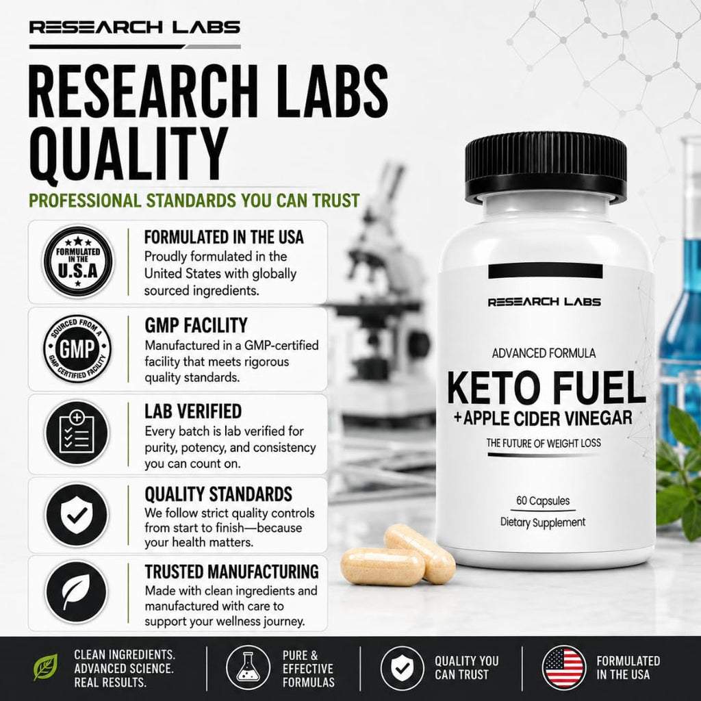 Research Labs Keto Diet Pills with Apple Cider Vinegar - 120 Capsules - image 8