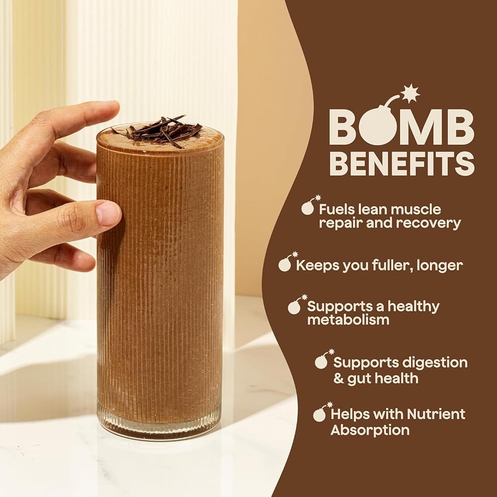 Blender Bombs Plant Protein Powder Chocolate 21g - 20 Servings - image 4