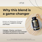 gflow vitamins Tongkat Ali Extra Strength - 90 Capsules - image 3