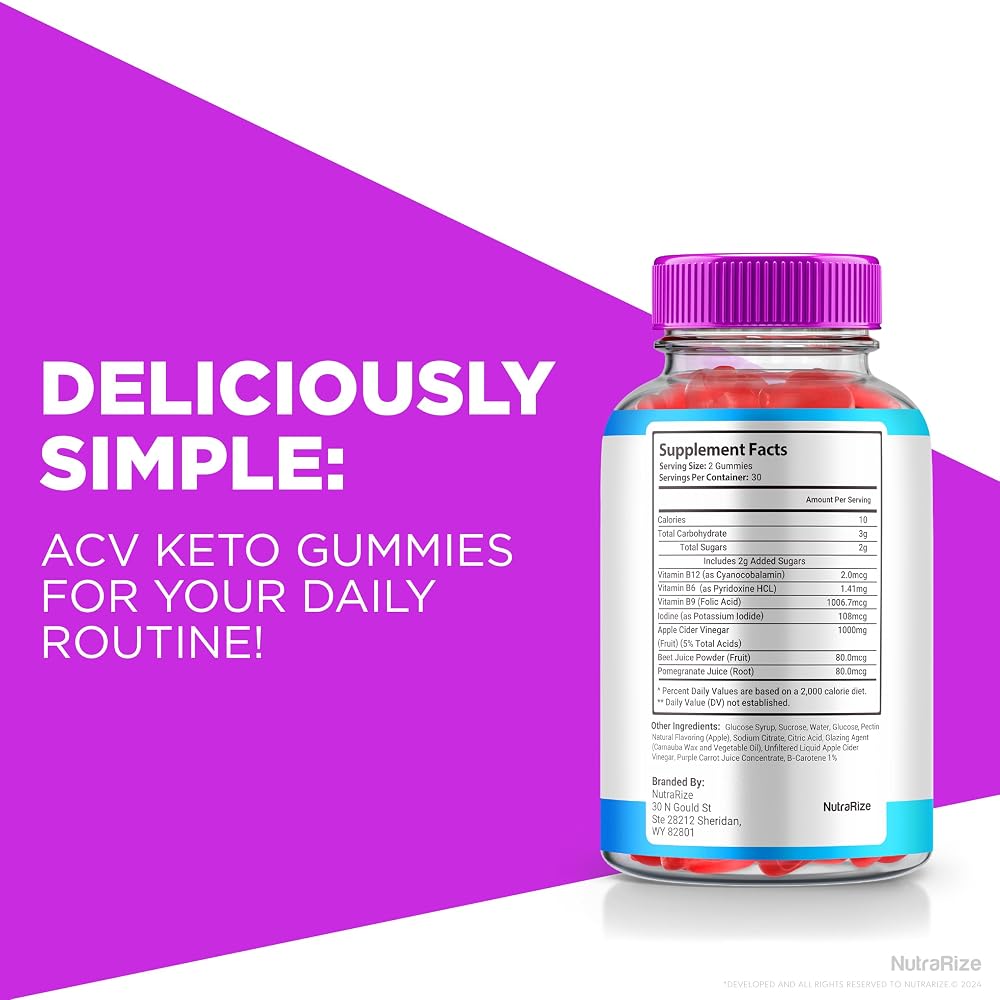 NutraRize Slim Aura Keto ACV Gummies - 60 Gummies - image 6