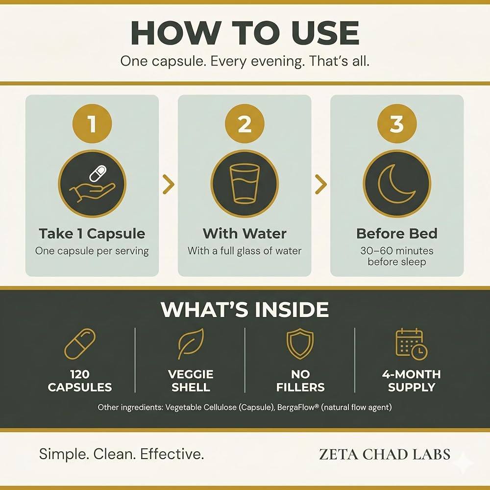 Zeta Chad Labs Magnesium Glycinate 500mg - 120 Capsules - image 5