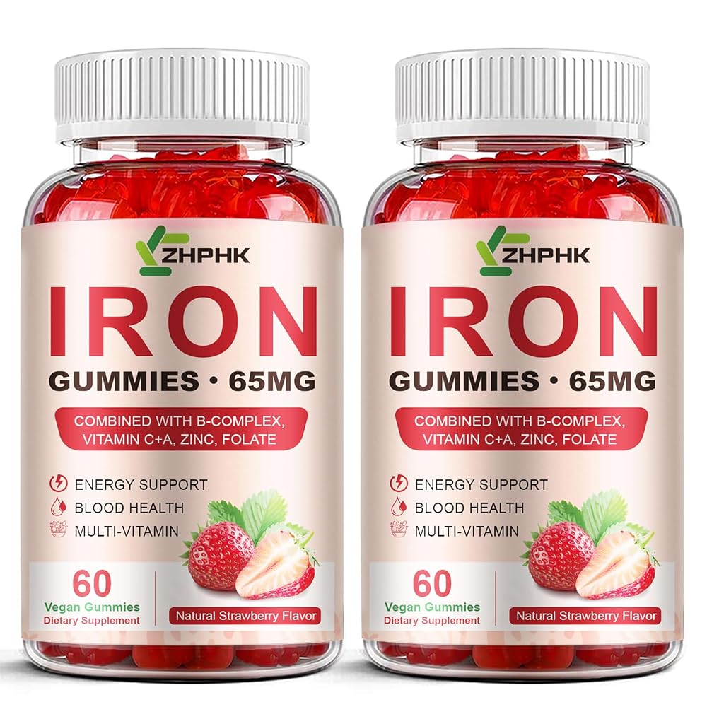 ZHPHK Iron Supplement Gummies with Vitamin A