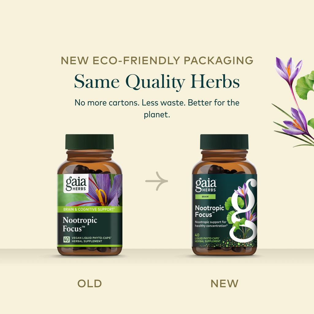 Gaia Herbs Nootropic Focus Herbal Supplement - 40 Vegan Capsules - image 7