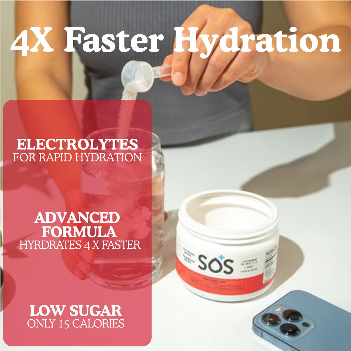 SOS Hydration Electrolyte Powder Drink Mix
