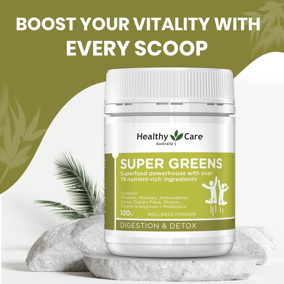 Healthy Care Super Greens Powder - 120g - image 2
