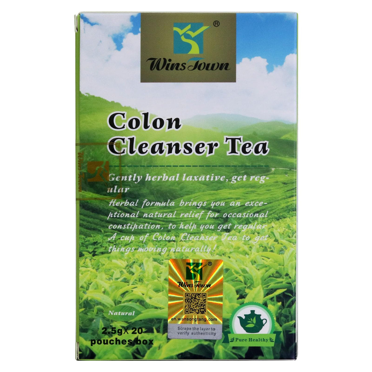 Wins Town Colon Cleanser Tea Herbal Blend - 20 Teabags