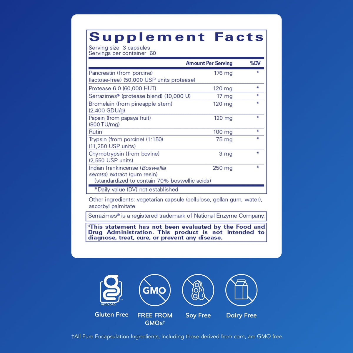 Pure Encapsulations Systemic Enzyme Complex - 180 Capsules - image 2