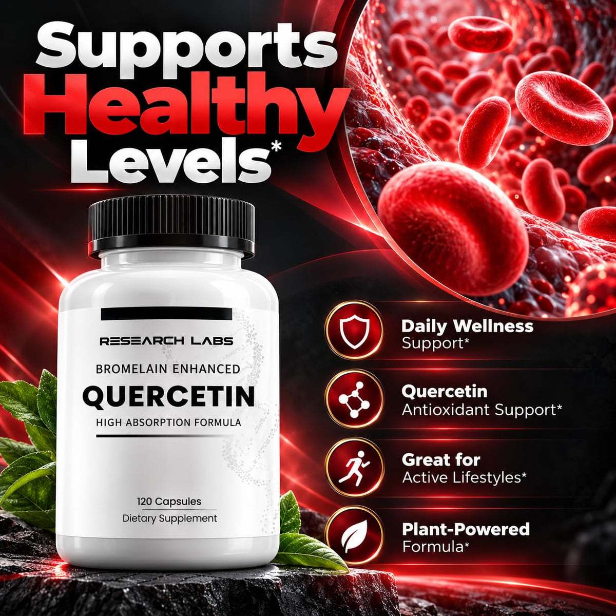 Research Labs Quercetin High Absorption Formula w/Bromelain