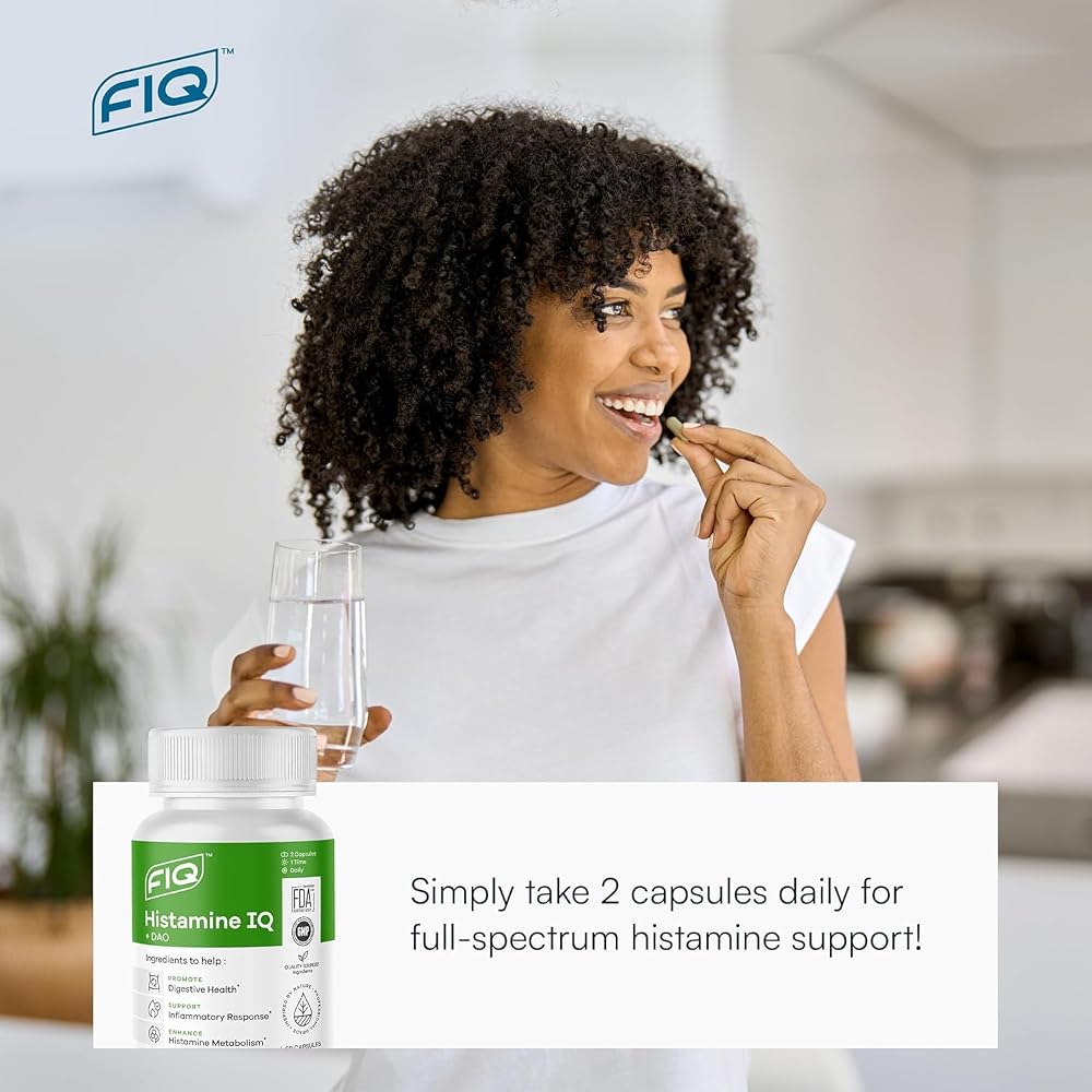 FIQ Histamine IQ DAO Enzyme Supplement - 60 Vegetarian Capsules - image 6