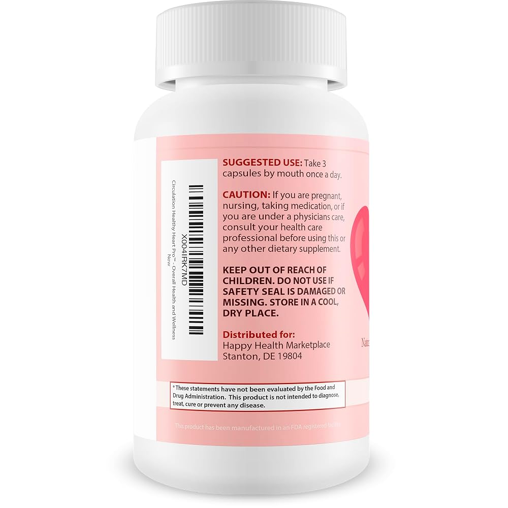 Happy Health Marketplace Circulation Healthy Heart Pro - 90 Capsules - image 3
