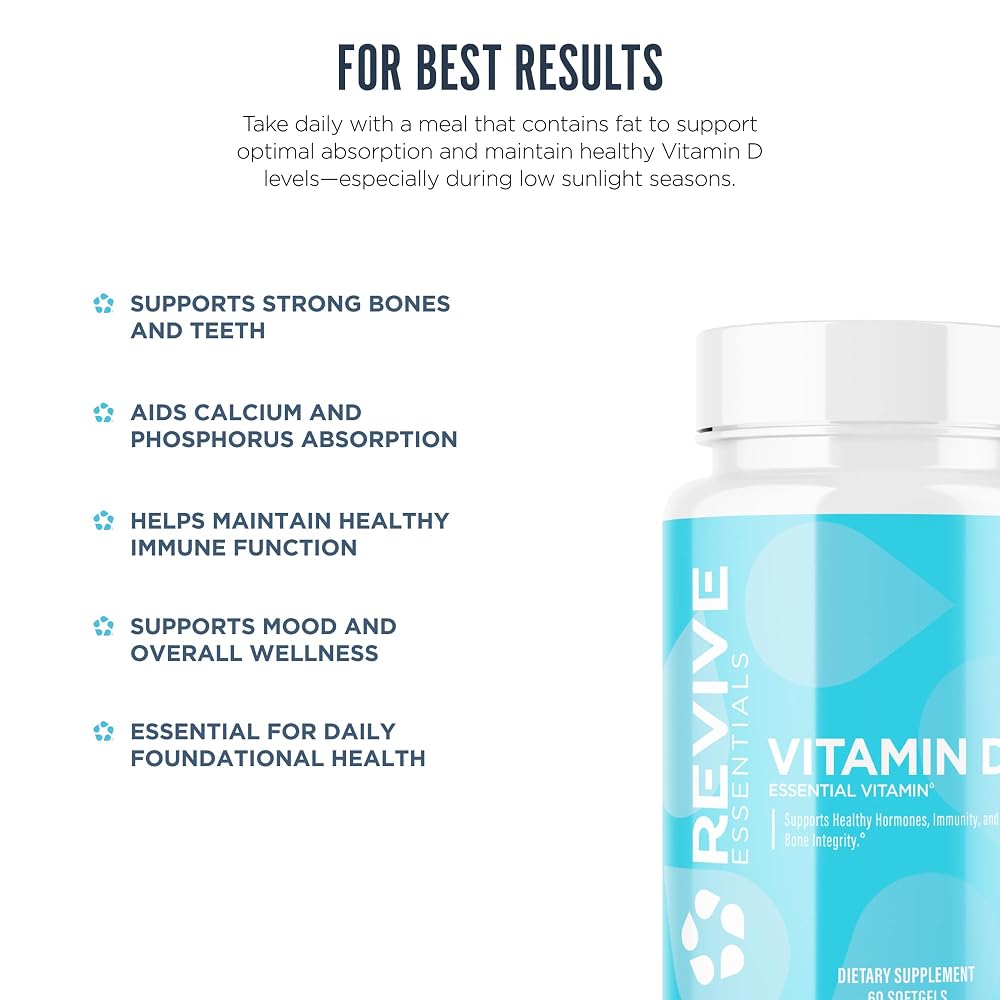 Revive MD Vitamin D3 5000 IU Immune Support - 60 Softgels - image 5