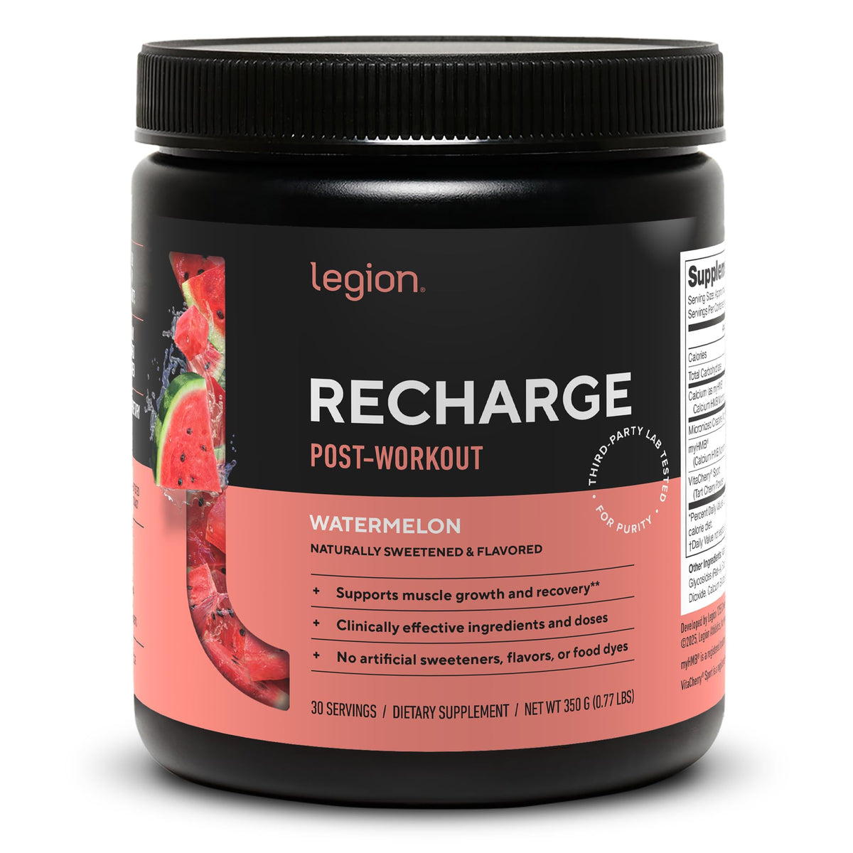 Legion Recharge Creatine Post Workout Recovery Powder - 30 Servings