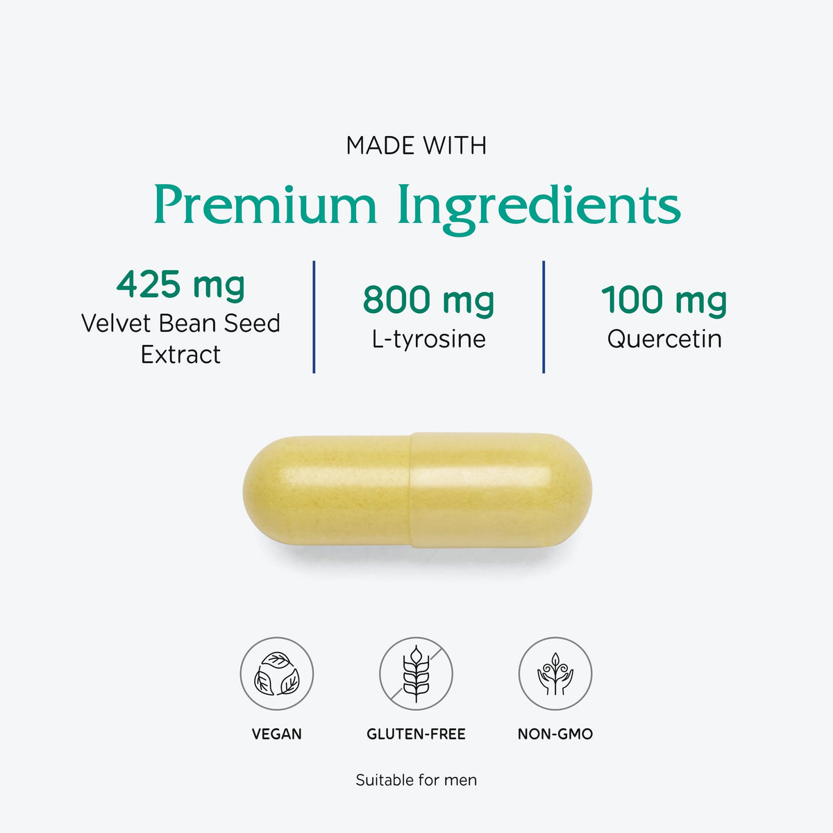 Vitanica Dopamine Assist, with Tyrosine, Mucuna & B6, Vegan