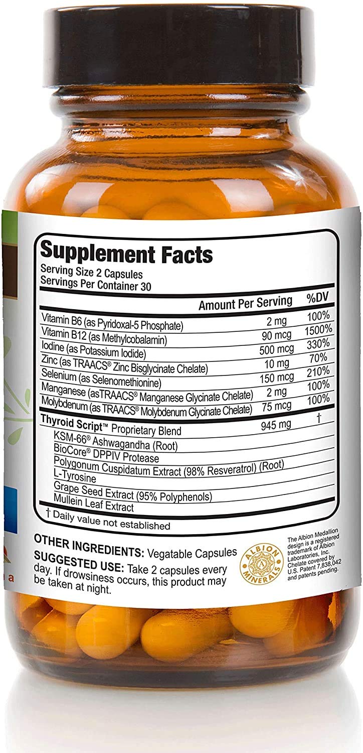 Script Essentials Thyroid Script with KSM-66 Ashwagandha - 60 Capsules - image 4