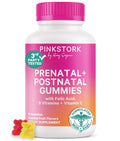 Pink Stork Fertility + Prenatal + Postnatal Gummy Vitamins - 60 Gummies