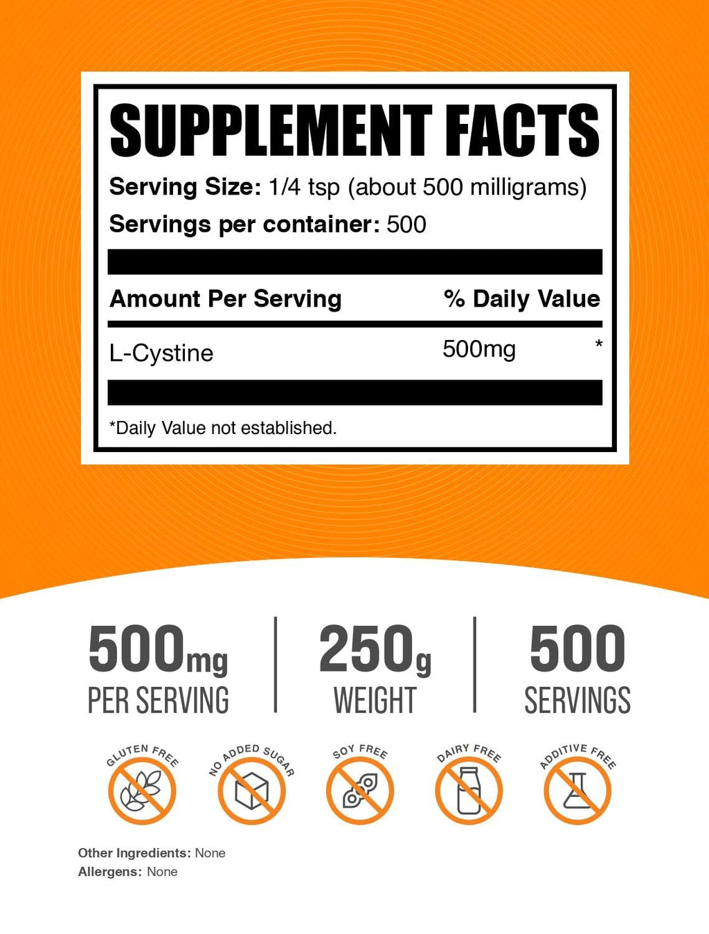 BulkSupplements.com L-Cystine Powder, Amino Acid Supplement