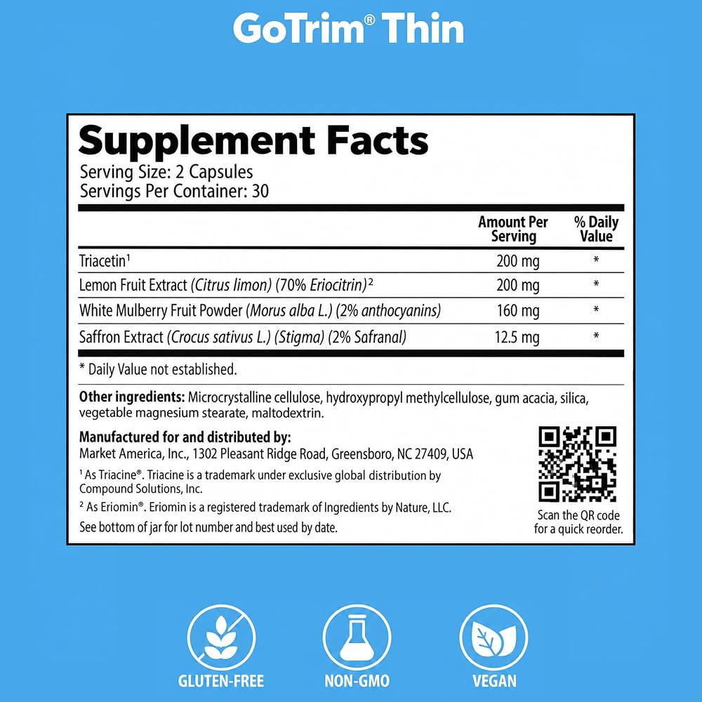 TLS GoTrim Thin Satiety and Metabolic Support - 60 Capsules - image 8