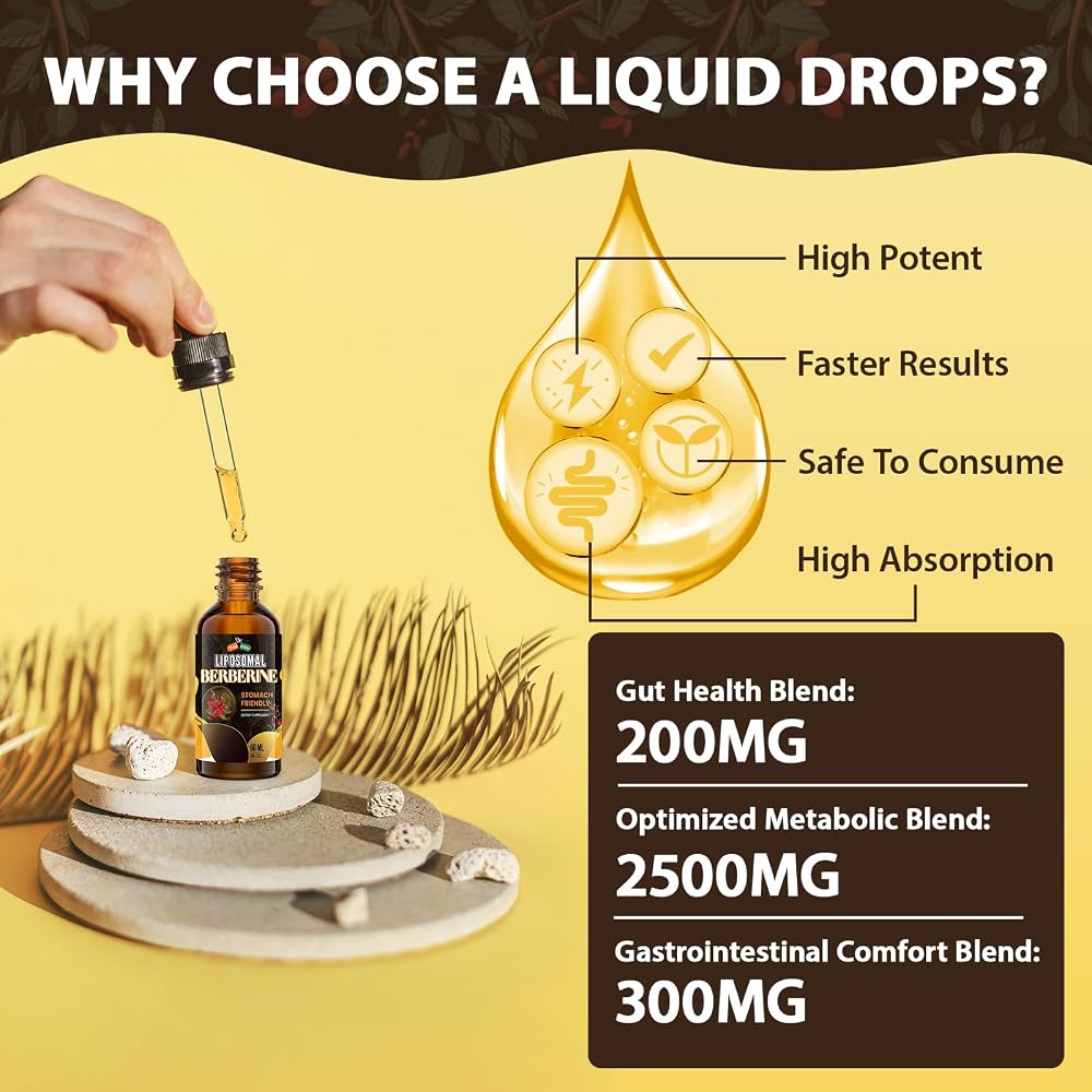 Trasicolor Berberine Supplement Liquid Drops