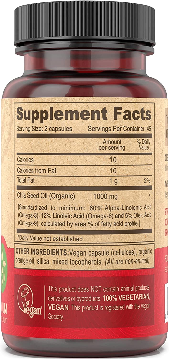 DEVA Chia Seed Oil Vegan Omega 3-6-9 - 90 Softgels - image 3