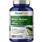 NusaPure Bitter Melon Extract 400mg - 180 Vegetarian Capsules