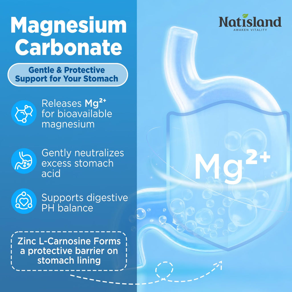 NATISLAND Magnesium Carbonate 500mg Gummies - 60 Count - image 3