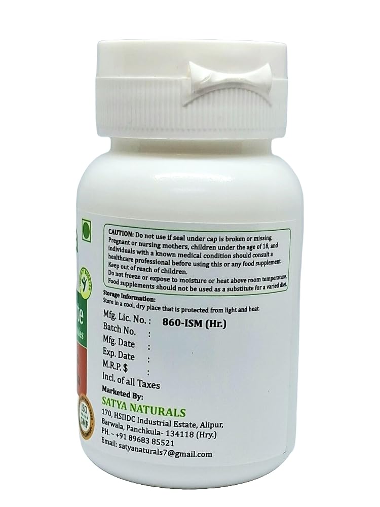 Satya Naturals Bakuchi Forte 500 mg - 60 Vegetarian Capsules - image 3