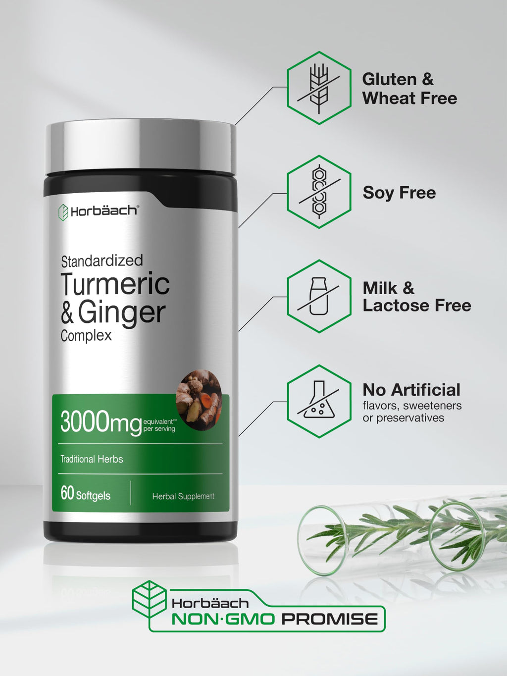Horbäach Turmeric and Ginger Supplement