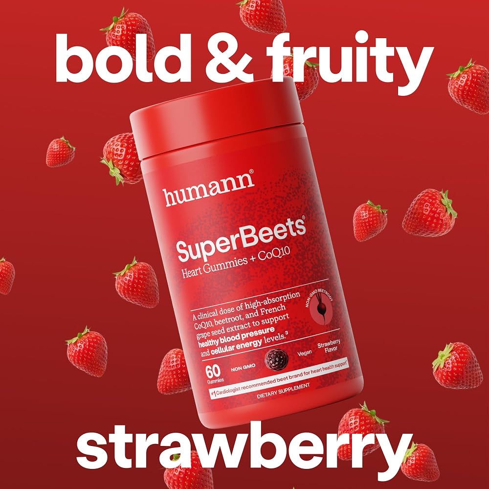 HumanN SuperBeets 3-in-1 Heart Gummies - 3X Absorption CoQ10 - Plus