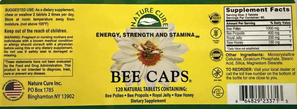 Nature Cure Bee Bee Pollen Royal Jelly Supplement - 120 Tablets - image 3