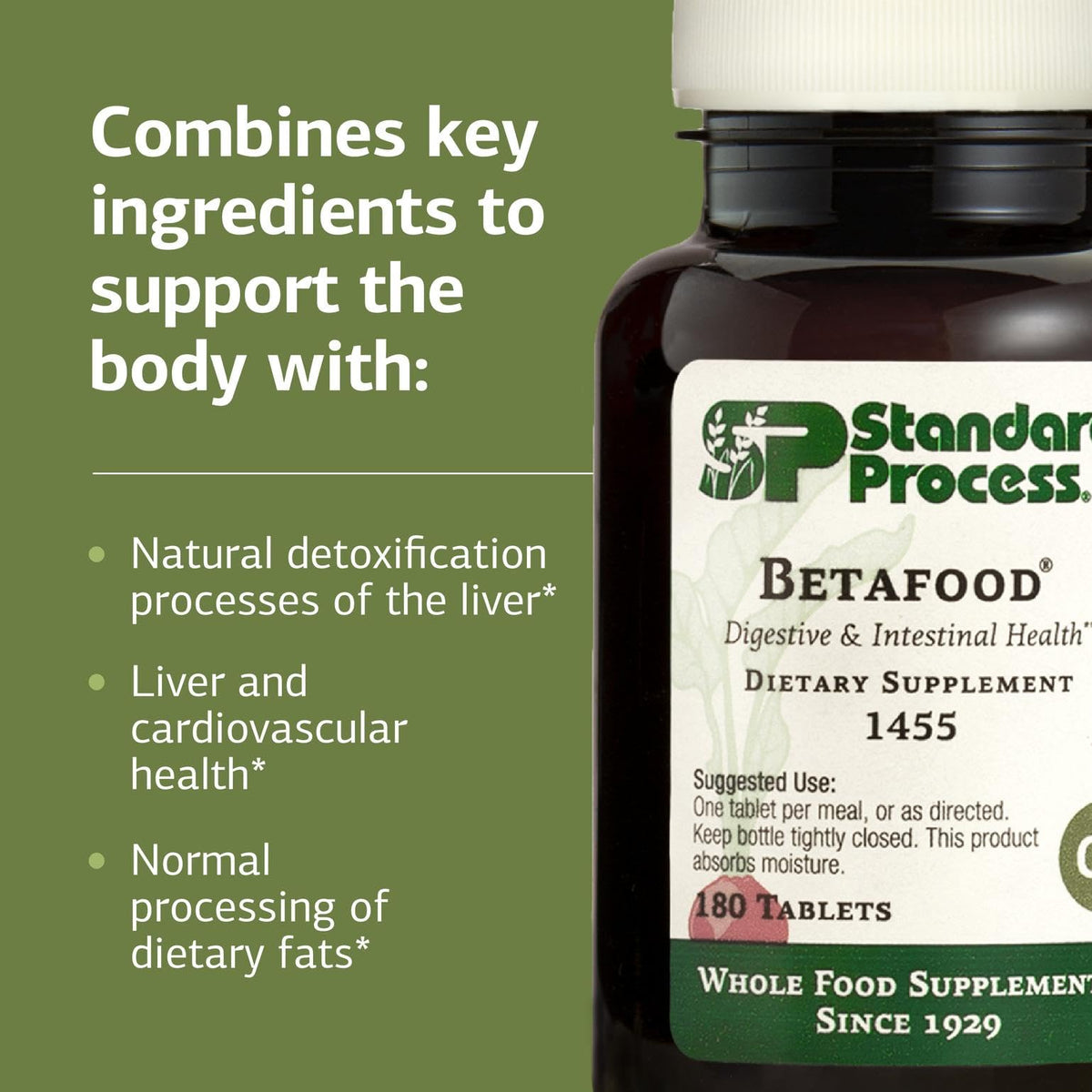 Standard Process Betafood Digestive & Intestinal Supplement - 180 Tablets - image 4