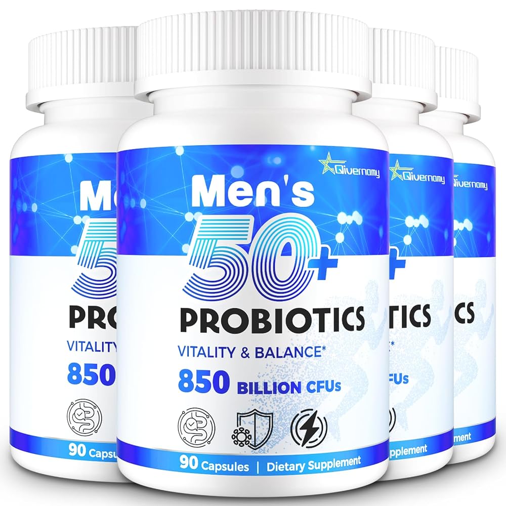 QIVERNAMY Probiotics for Men, Advanced 50+ Mens Probiotic