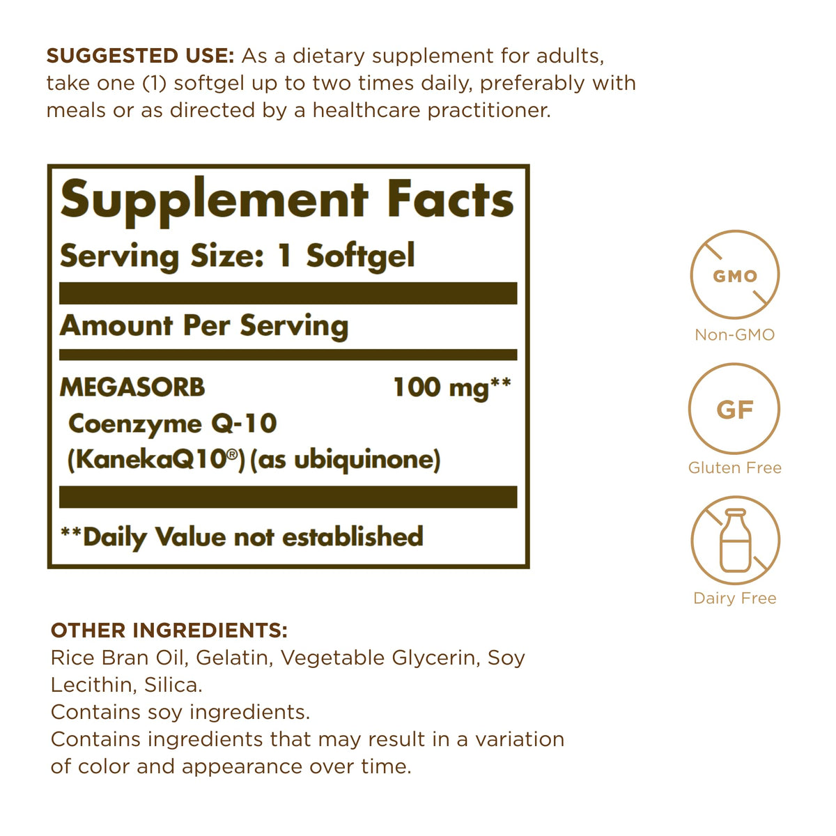 Solgar Megasorb CoQ-10 100mg - 30 Softgels - image 2