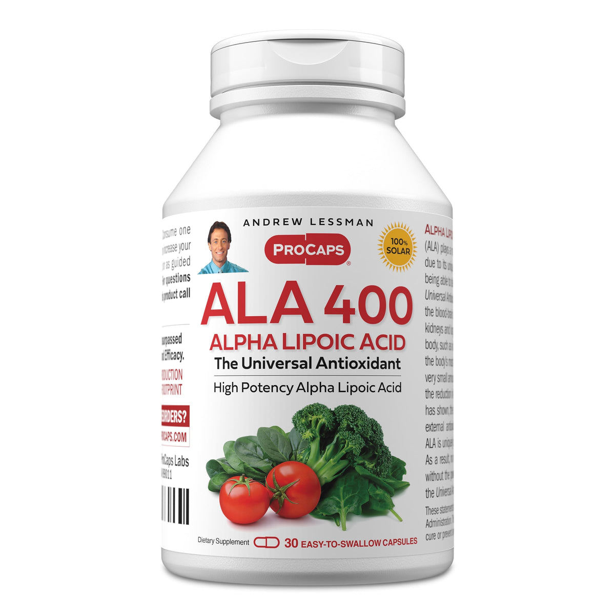 ANDREW LESSMAN Alpha Lipoic Acid ALA 400 - Capsules - The Universal