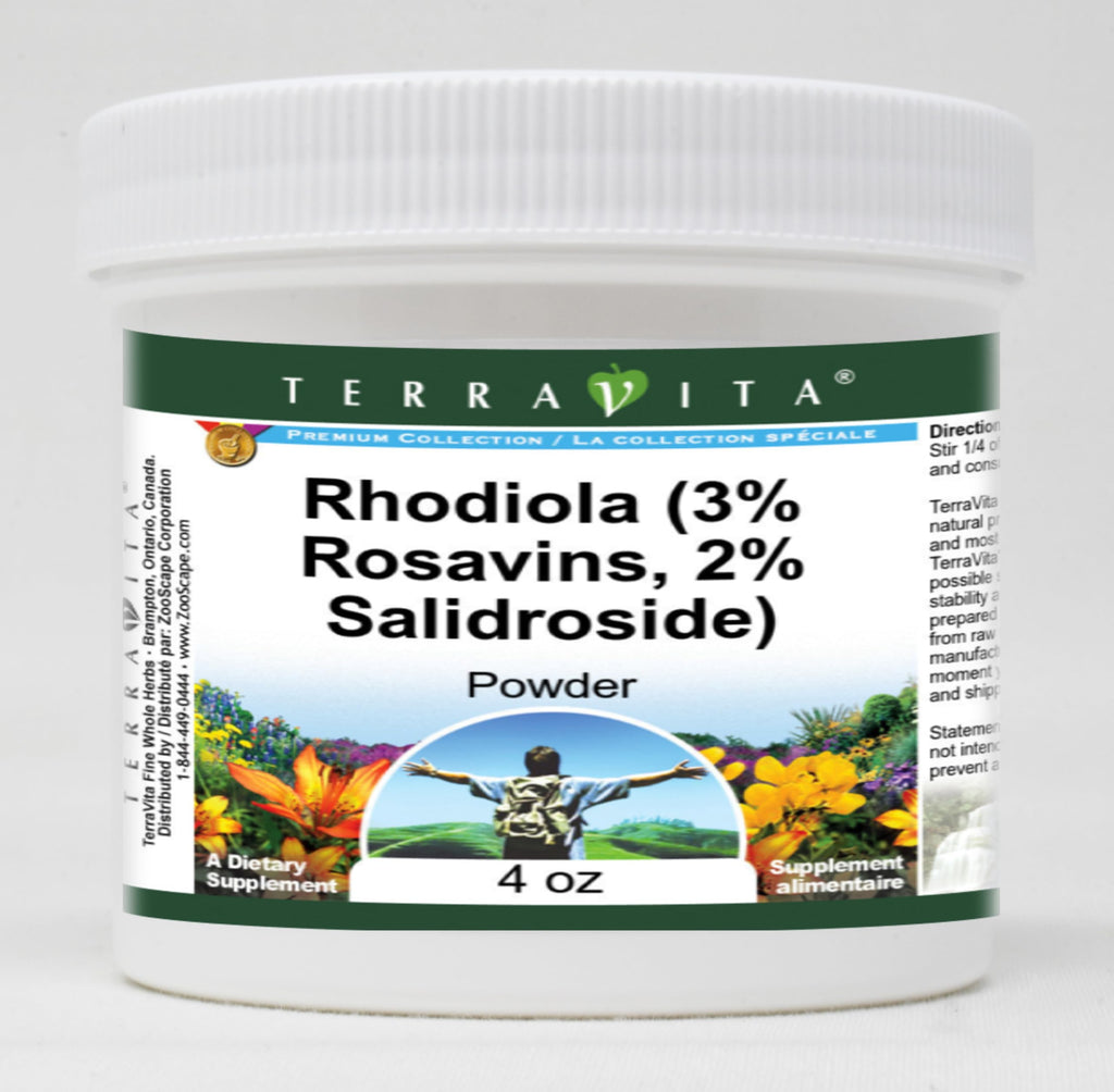 Terravita Rhodiola Powder 3% Rosavins - 4 oz
