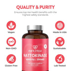 Eve's Cycle Nattokinase Supplement 4000 FU - 270 Capsules - image 5
