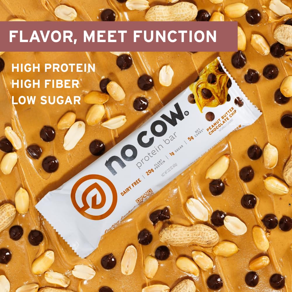 No Cow Peanut Butter Chocolate Chip Vegan Protein Bar - 1 Bar - image 2