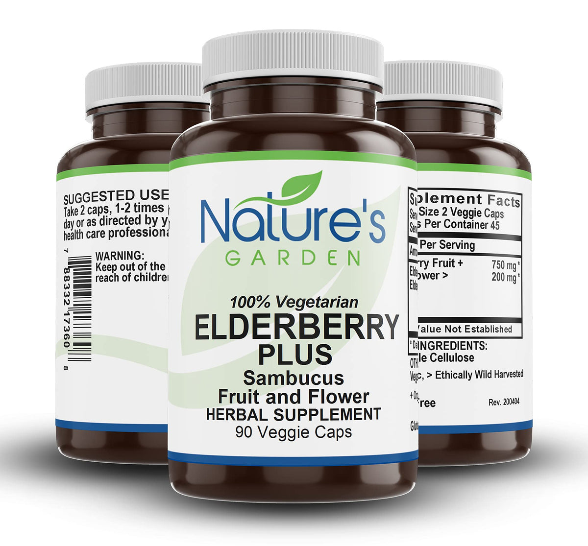 Nature's Garden Essentials Elderberry Plus Sambucus - 90 Vegetarian Capsules - image 3